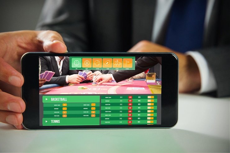 gaspol77 login mobile app interface showing live blackjack table and account dashboard